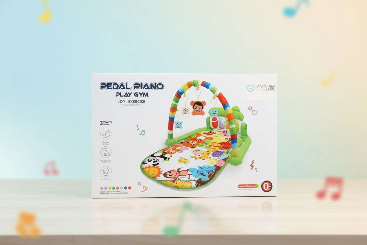 SpeelVibe Baby Speelmat – Muzikale Gymmat 0-3 Jaar - Roze