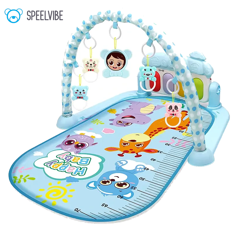 SpeelVibe Baby Speelmat – Muzikale Gymmat 0-3 Jaar - Blauw