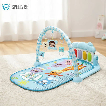 SpeelVibe Baby Speelmat – Muzikale Gymmat 0-3 Jaar - Blauw