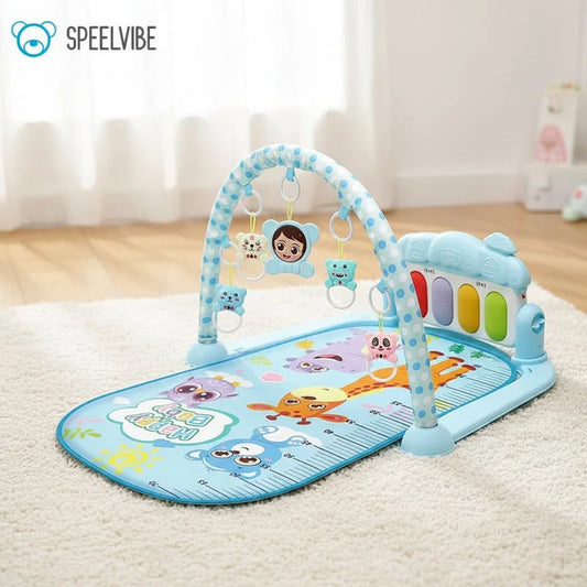 SpeelVibe Baby Speelmat – Muzikale Gymmat 0-3 Jaar - Blauw