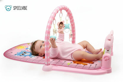 SpeelVibe Baby Speelmat – Muzikale Gymmat 0-3 Jaar - Roze