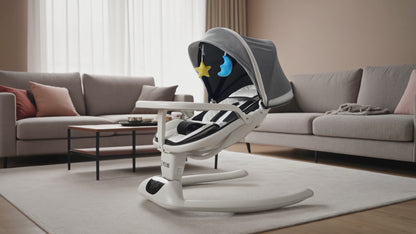 SpeelVibe Elektrische Wipstoel – Bluetooth Babyswing met Timer & 5 Snelheden