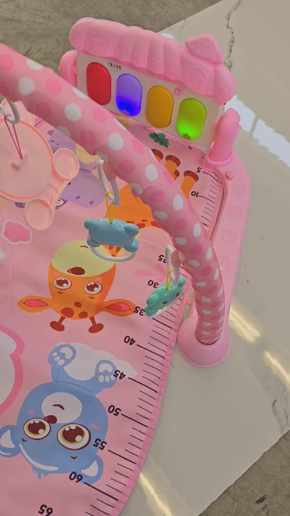 SpeelVibe Baby Speelmat – Muzikale Gymmat 0-3 Jaar - Roze